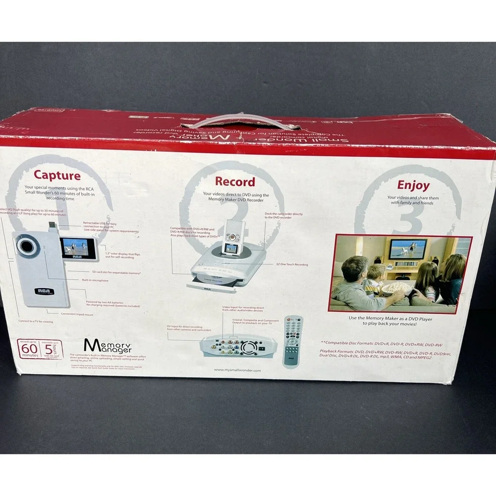RCA Small Wonder Memory Maker EZDVD1BD DVD Digital Camcorder NOS Record To DVD